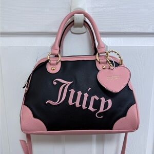 NWT Juicy Couture Black and Pink Urban Heritage Bowler